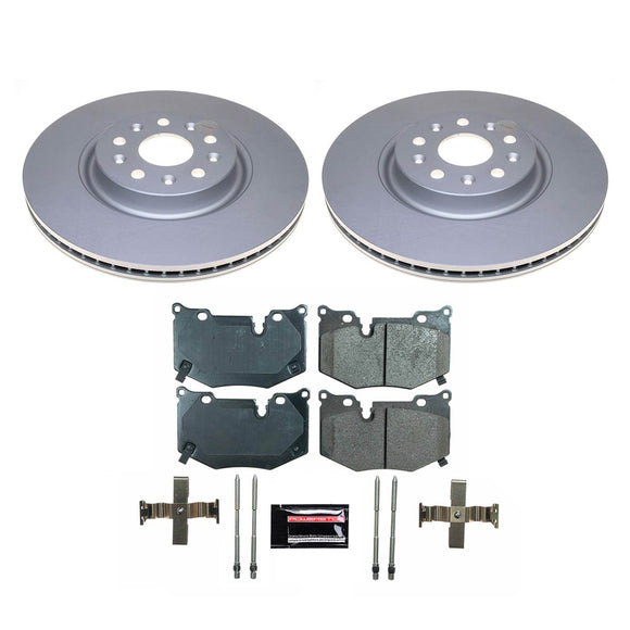 PowerStop Genuine Geomet Coated Rotor and Low-Dust Ceramic Brake Pad Kit