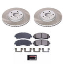 PowerStop Semi-Coated Rotor and Low-Dust Ceramic Brake Pad Kit