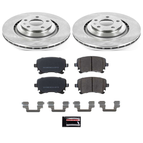 PowerStop OE Stock Replacement Low-Dust Ceramic Brake Pad and Rotor Kit