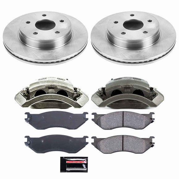 PowerStop OE Stock Replacement Low-Dust Ceramic Brake Pad, Rotor and Caliper Kit