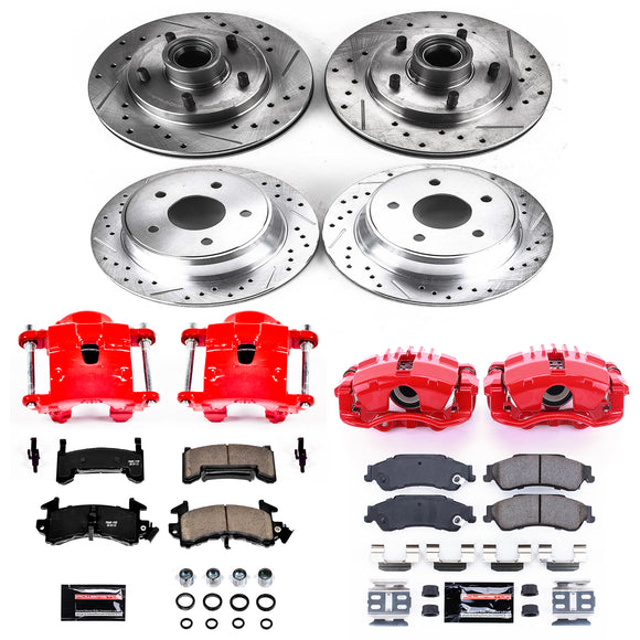 PowerStop Z23 Daily Driver Carbon-Fiber Ceramic Pads Drilled & Slotted Rotor & C