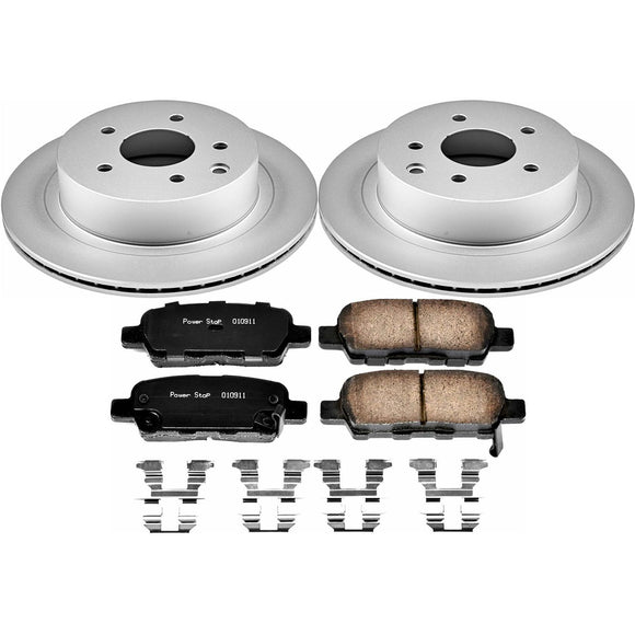 PowerStop Genuine Geomet Coated Rotor and Low-Dust Ceramic Brake Pad Kit