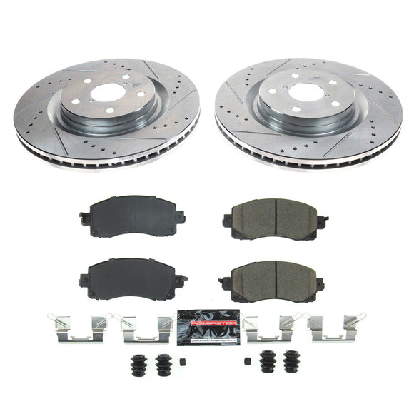 PowerStop Z23 Daily Driver Carbon-Fiber Ceramic Brake Pad and Drilled & Slotted