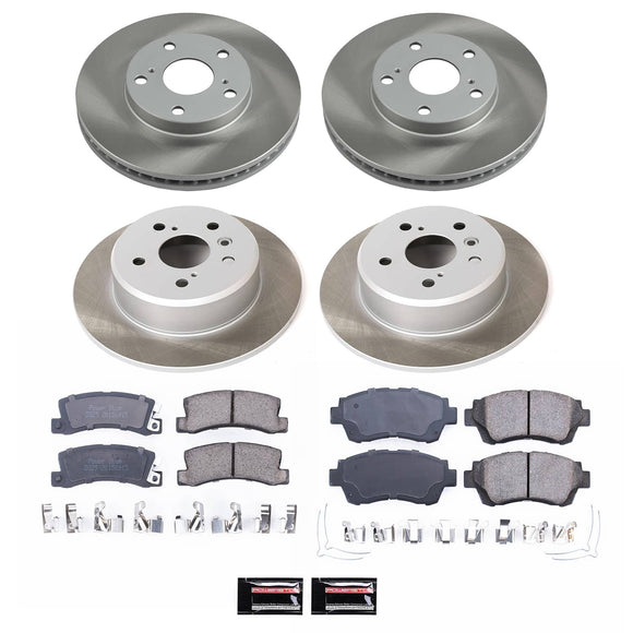 PowerStop Semi-Coated Rotor and Low-Dust Ceramic Brake Pad Kit