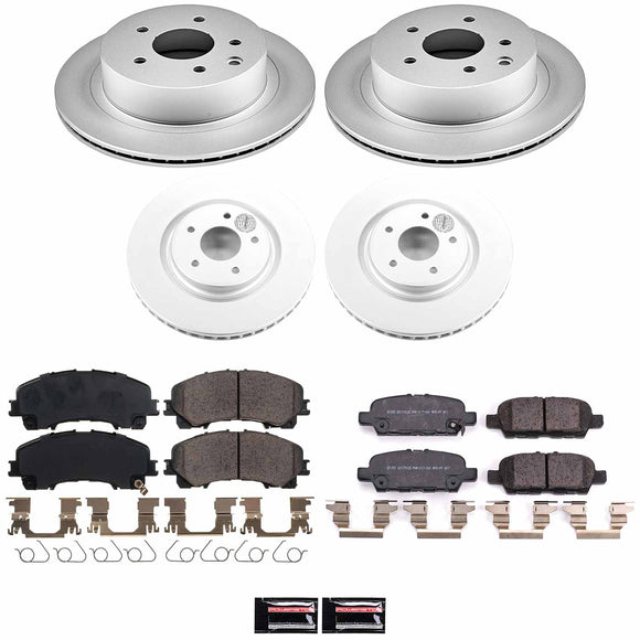PowerStop Genuine Geomet Coated Rotor and Low-Dust Ceramic Brake Pad Kit