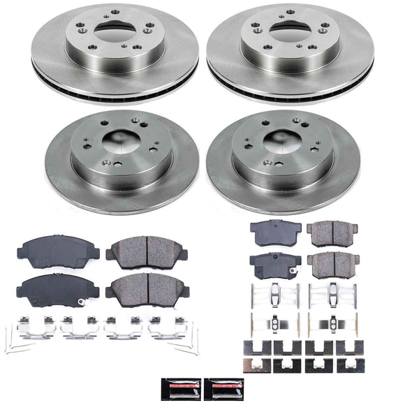 PowerStop OE Stock Replacement Low-Dust Ceramic Brake Pad and Rotor Kit