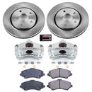 PowerStop OE Stock Replacement Low-Dust Ceramic Brake Pad, Rotor and Caliper Kit