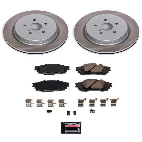 PowerStop Semi-Coated Rotor and Low-Dust Ceramic Brake Pad Kit