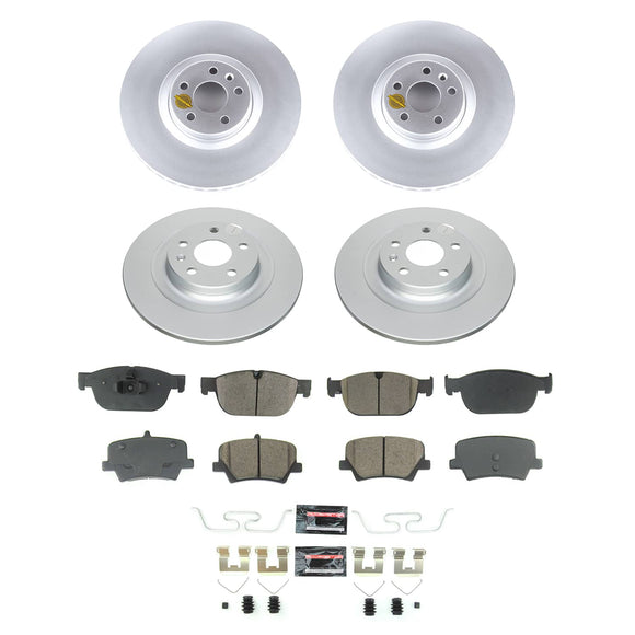 PowerStop Genuine Geomet Coated Rotor and Carbon-Fiber Ceramic Brake Pad Kit