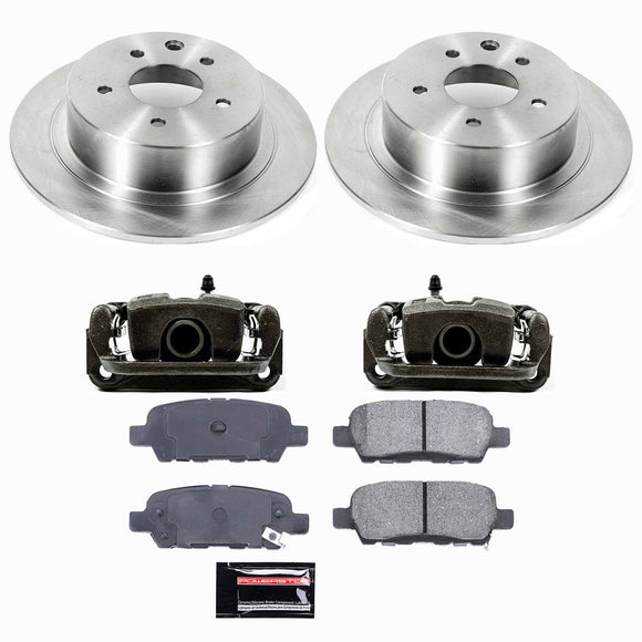 PowerStop OE Stock Replacement Low-Dust Ceramic Brake Pad, Rotor and Caliper Kit