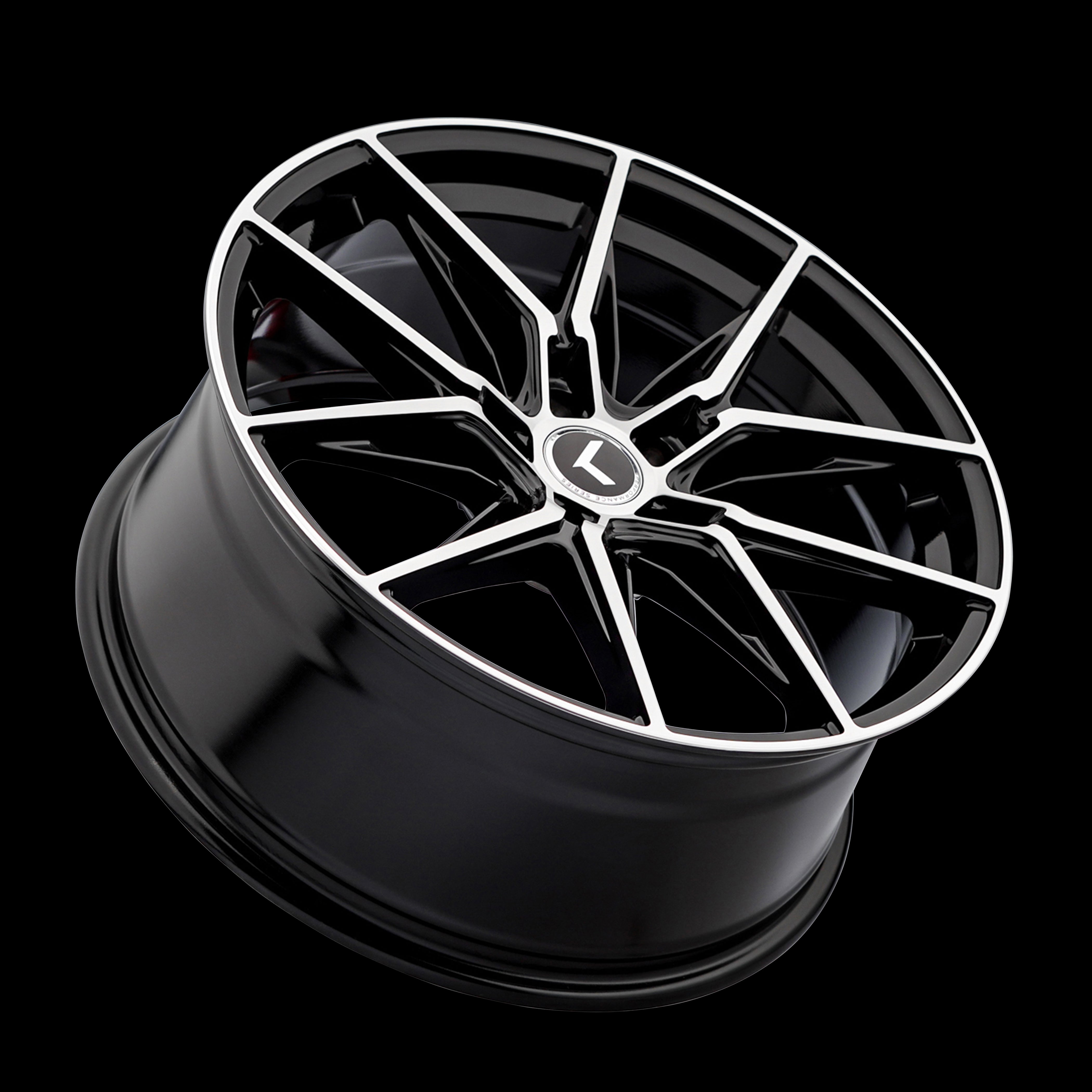 20x9 Kraze KR196 Evolve Gloss Black Machined 5x112 ET35 Wheel Rim