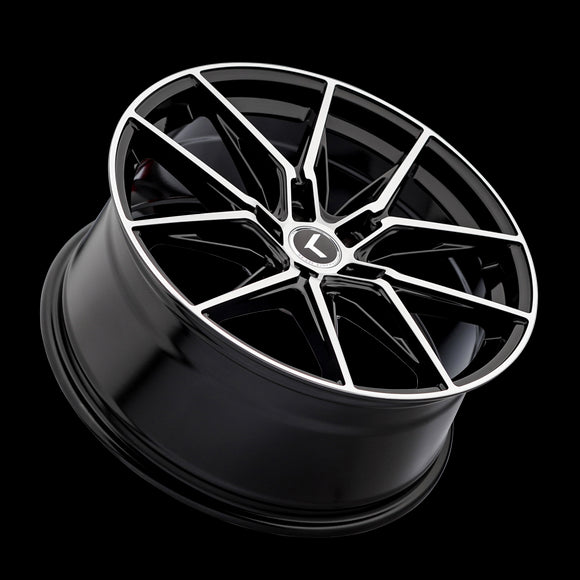 20x9 Kraze KR196 Evolve Gloss Black Machined 5x112 ET35 Wheel Rim