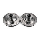 PowerStop Evolution Drilled And Slotted Rotors Pair Front For Pontiac Grand Am