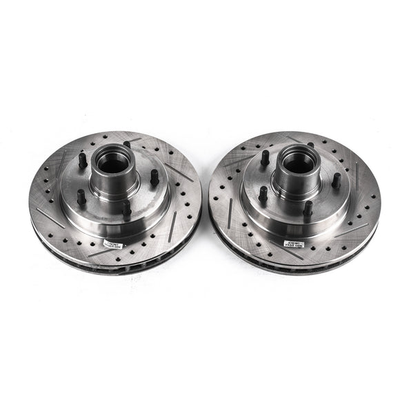 PowerStop Evolution Drilled And Slotted Rotors Pair Front For Pontiac Grand Am