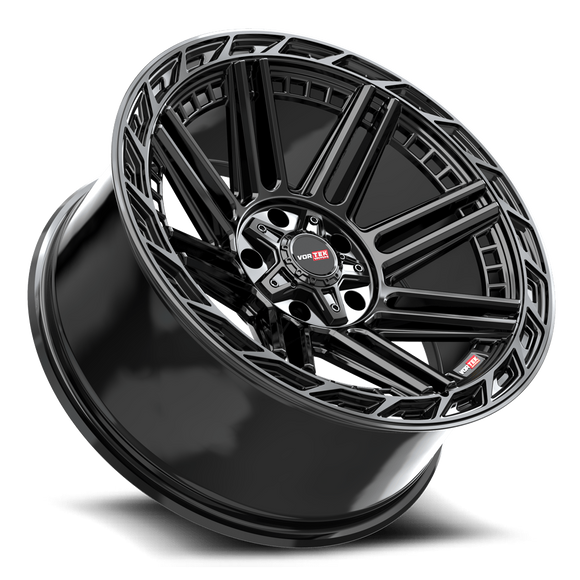 20x9 Vortek VRP-501 Turbo Gloss Black 5x127 ET12 CB78.1 Wheel Rim