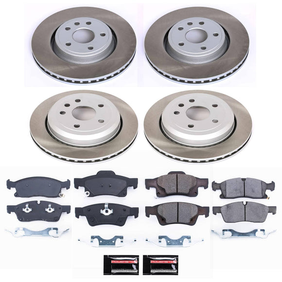 PowerStop Semi-Coated Rotor and Low-Dust Ceramic Brake Pad Kit