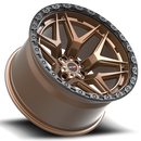 22x12 Vortek VRT-603 Atheno Matte Bronze With Black Bead Ring 8x170 ET-44 CB125.1 Wheel Rim