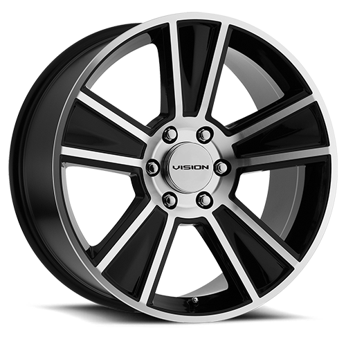 20x11 Vision V223 Stunner Gloss Black Machined Face Wheel 5x120 ET40 CB67.1