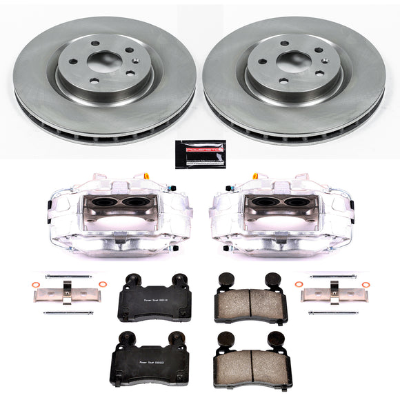 PowerStop OE Stock Replacement Low-Dust Ceramic Brake Pad, Rotor and Caliper Kit