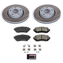 PowerStop Semi-Coated Rotor and Low-Dust Ceramic Brake Pad Kit