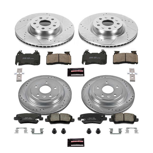PowerStop Z23 Daily Driver Carbon-Fiber Ceramic Brake Pad and Drilled & Slotted