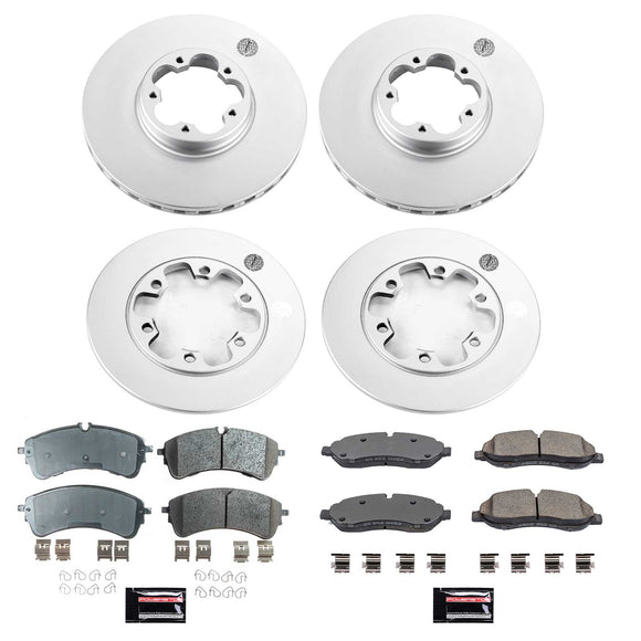 PowerStop Genuine Geomet Coated Rotor and Low-Dust Ceramic Brake Pad Kit