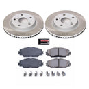 PowerStop Semi-Coated Rotor and Low-Dust Ceramic Brake Pad Kit
