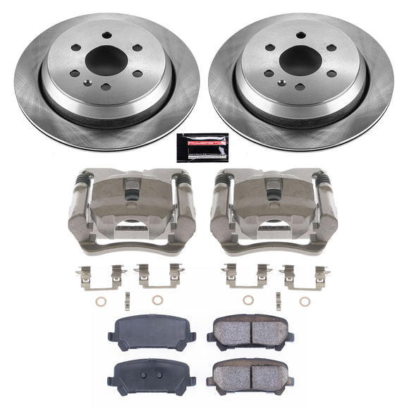 PowerStop OE Stock Replacement Low-Dust Ceramic Brake Pad, Rotor and Caliper Kit
