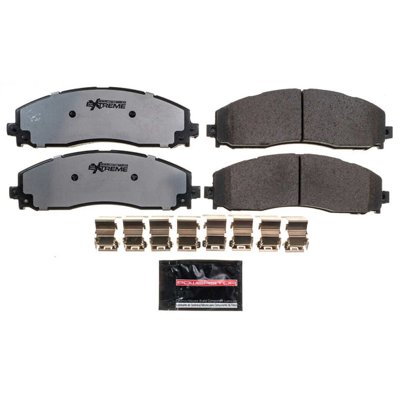 PowerStop Z36 Truck And Tow Carbon-Fiber Ceramic Brake Pads With Hardware