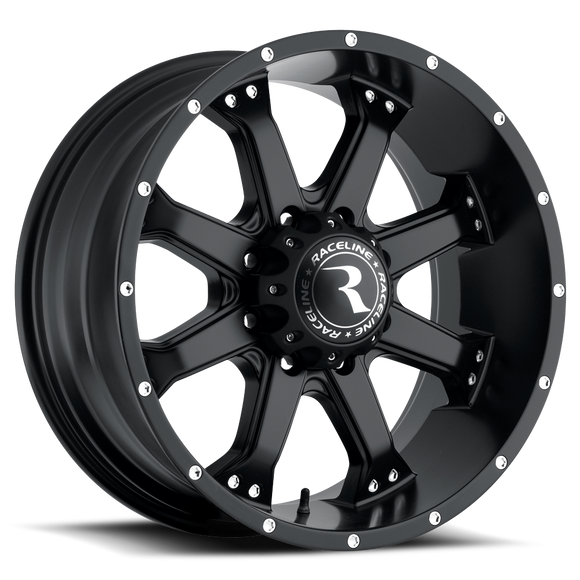 18x9 Raceline 991B Black Machined 8x170 ET0 Wheel Rim