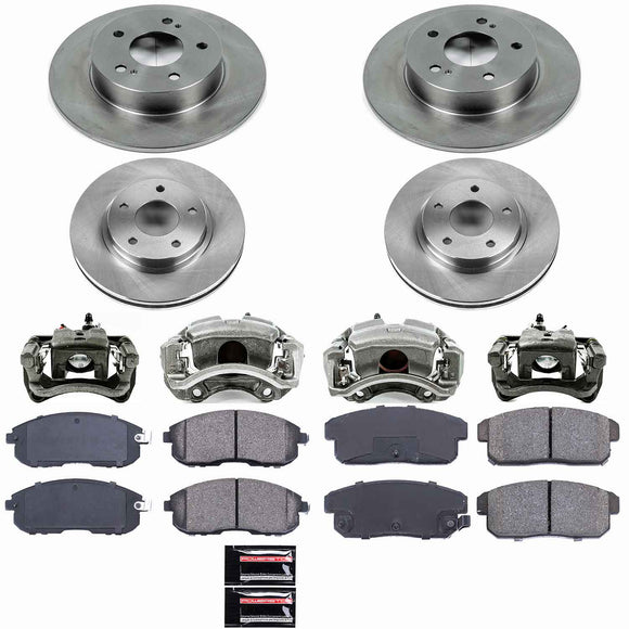 PowerStop OE Stock Replacement Low-Dust Ceramic Brake Pad, Rotor and Caliper Kit