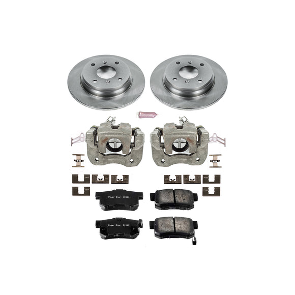 PowerStop OE Stock Replacement Low-Dust Ceramic Brake Pad, Rotor and Caliper Kit