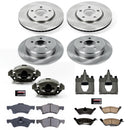 PowerStop OE Stock Replacement Low-Dust Ceramic Brake Pad, Rotor and Caliper Kit