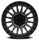 20x9 Arena Wheel Mesa Satin Black Center Glossy Black Lip 6x139.7 ET0 CB106.1