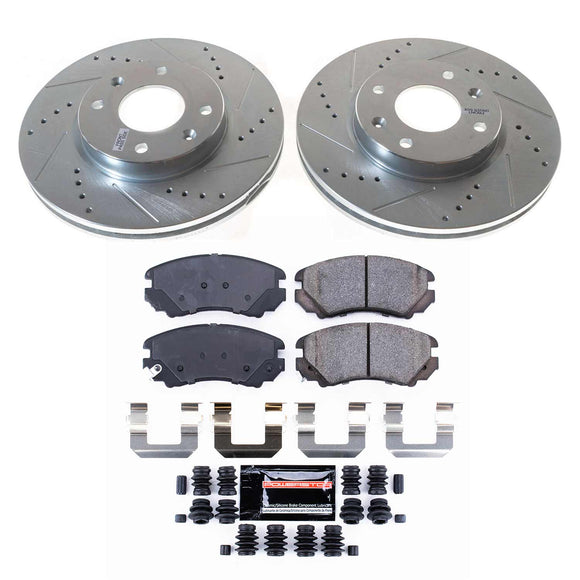 PowerStop Z23 Daily Driver Carbon-Fiber Ceramic Brake Pad and Drilled & Slotted