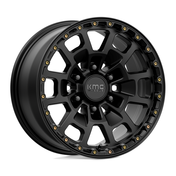 17X8.5 KMC KM718 Summit Satin Black 6X139.7 6X5.5 ET18 Wheel Rim