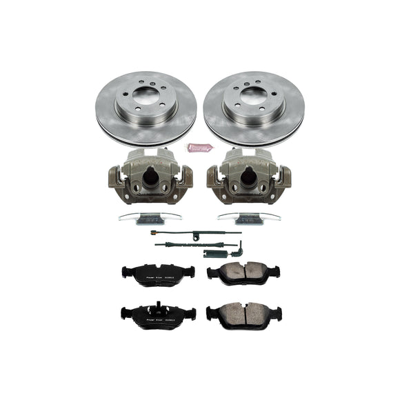 PowerStop OE Stock Replacement Low-Dust Ceramic Brake Pad, Rotor and Caliper Kit
