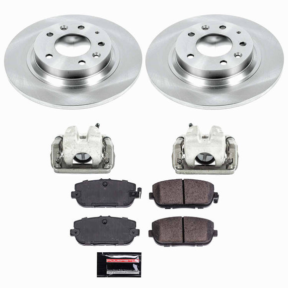 PowerStop OE Stock Replacement Low-Dust Ceramic Brake Pad, Rotor and Caliper Kit