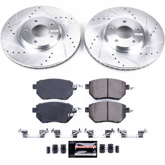 PowerStop Z23 Daily Driver Carbon-Fiber Ceramic Brake Pad and Drilled & Slotted
