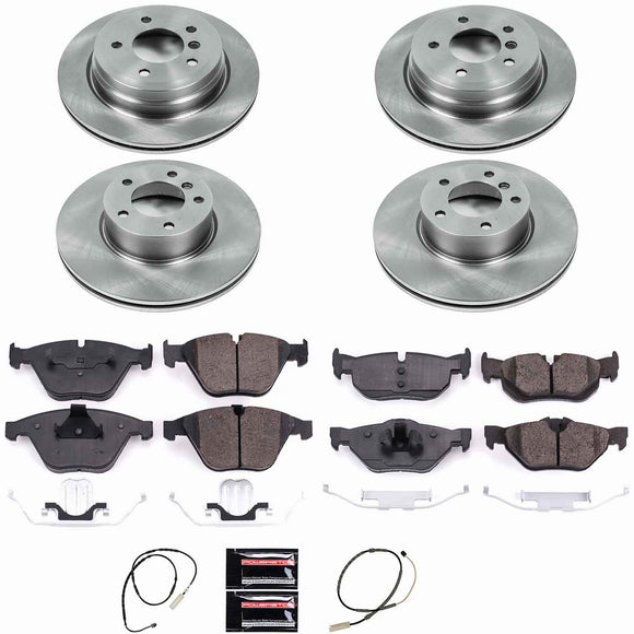 PowerStop OE Stock Replacement Low-Dust Ceramic Brake Pad and Rotor Kit