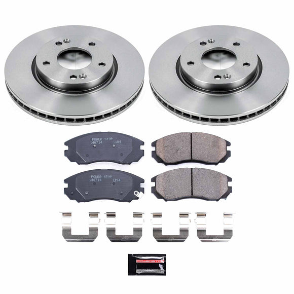 PowerStop OE Stock Replacement Low-Dust Ceramic Brake Pad and Rotor Kit
