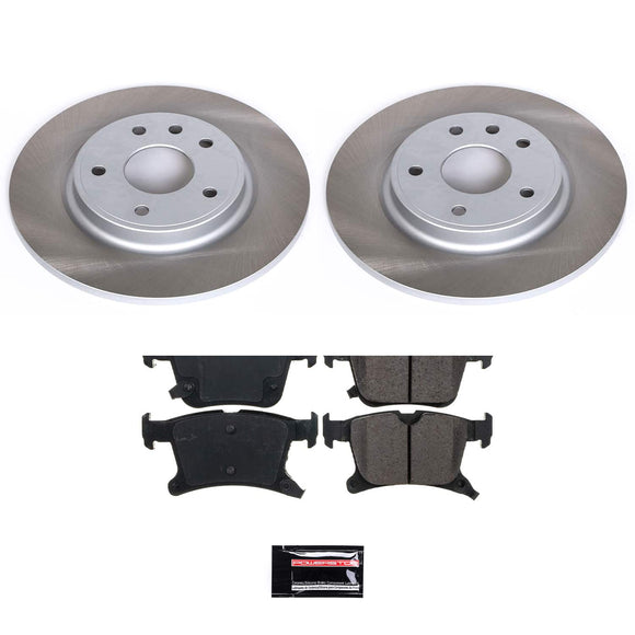 PowerStop Semi-Coated Rotor and Low-Dust Ceramic Brake Pad Kit
