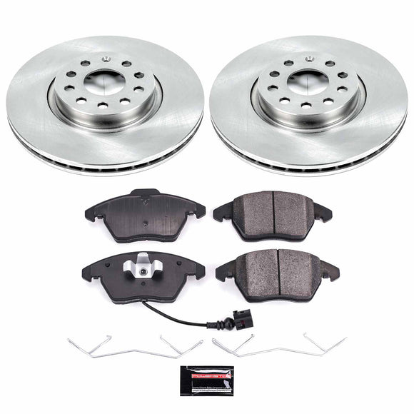 PowerStop OE Stock Replacement Low-Dust Ceramic Brake Pad and Rotor Kit