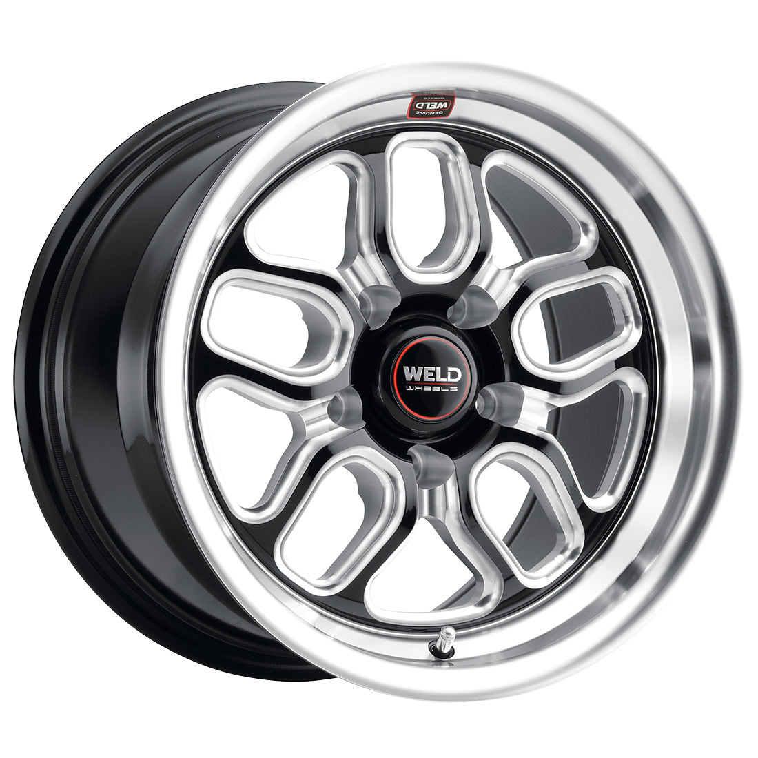 15x10 WELD Performance Laguna Drag Gloss Black Milled 5x115 ET22 Wheel Rim