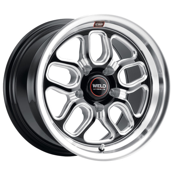 15x10 WELD Performance Laguna Drag Gloss Black Milled 5x115 ET22 Wheel Rim