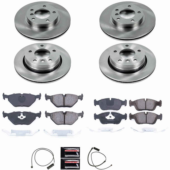 PowerStop OE Stock Replacement Low-Dust Ceramic Brake Pad and Rotor Kit