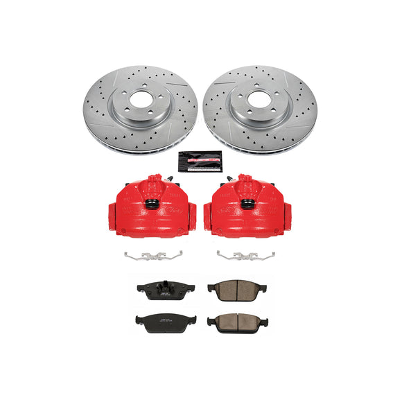 PowerStop Z23 Daily Driver Carbon-Fiber Ceramic Pads Drilled & Slotted Rotor & C