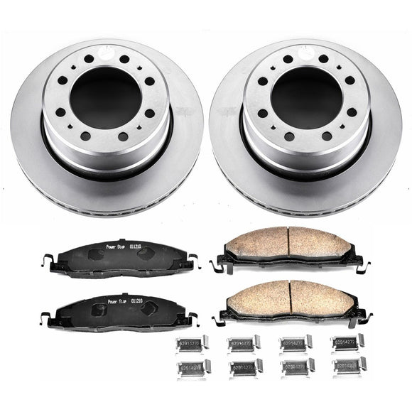 PowerStop Genuine Geomet Coated Rotor and Low-Dust Ceramic Brake Pad Kit