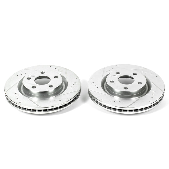 PowerStop Evolution Drilled Slotted Rotors Pair Front For Pontiac G8