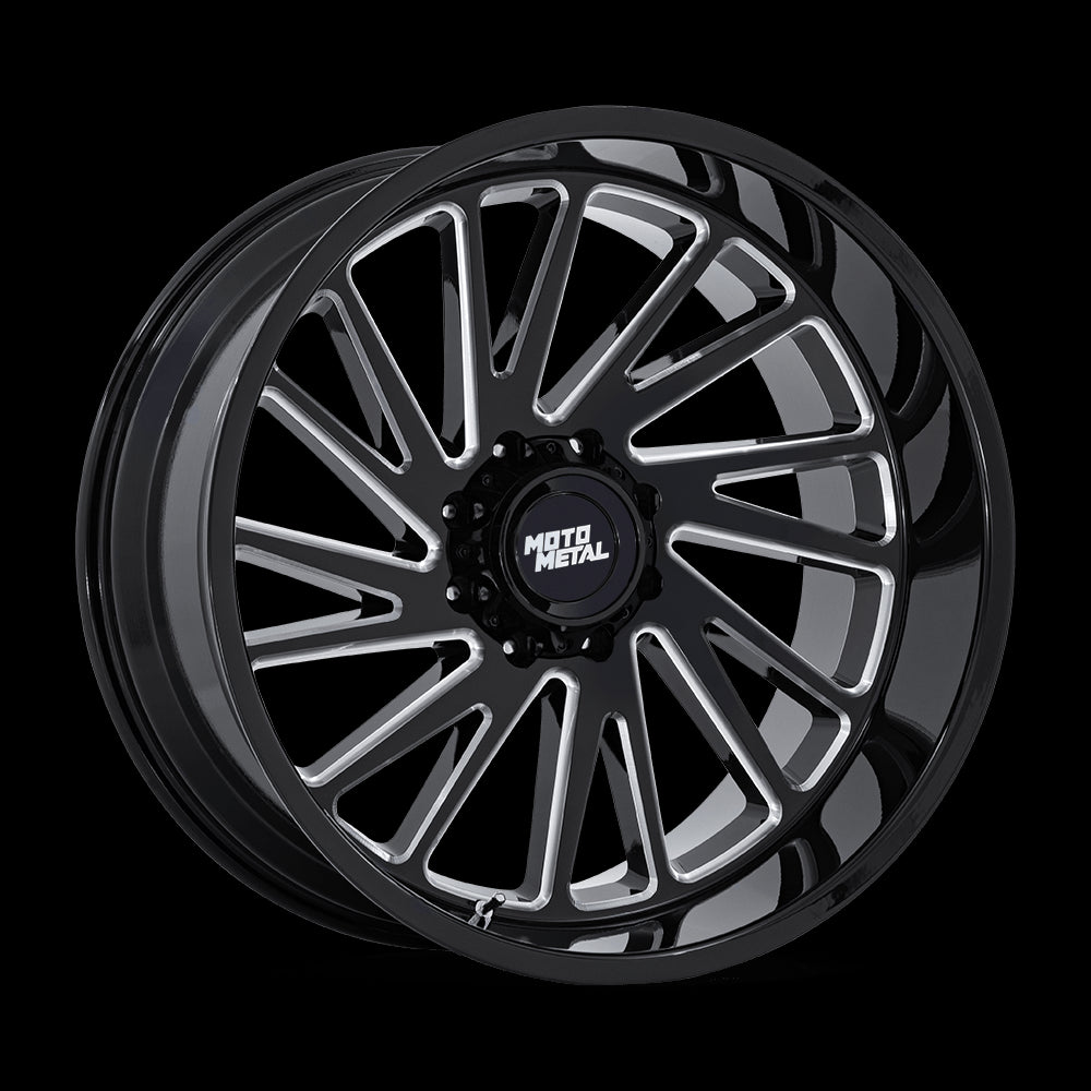 22X12 Moto Metal MO811 Combat Gloss Black Milled 8X170 ET-44 Wheel Rim